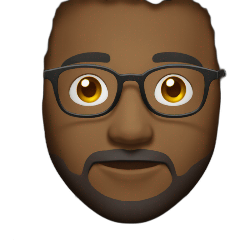 black man photographer glasses emoji