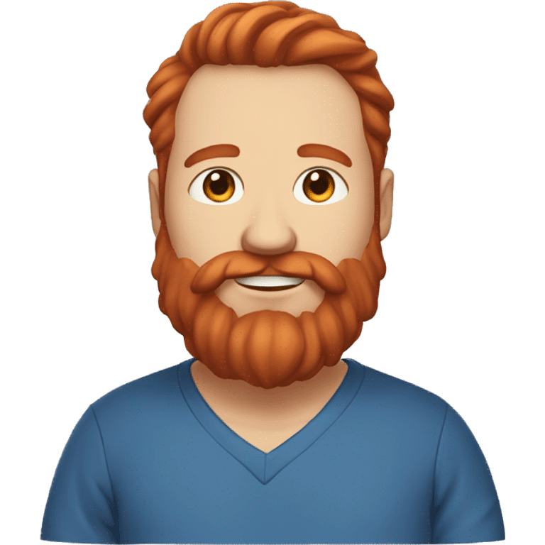 caseoh, a realy fat streamer with red hair and a long beard and blue shirt emoji