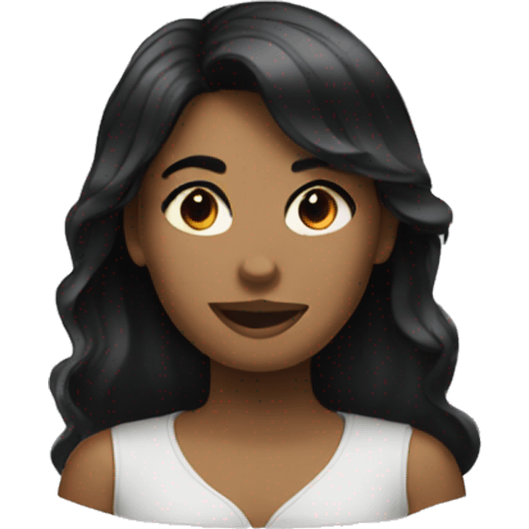 Women black hair  emoji