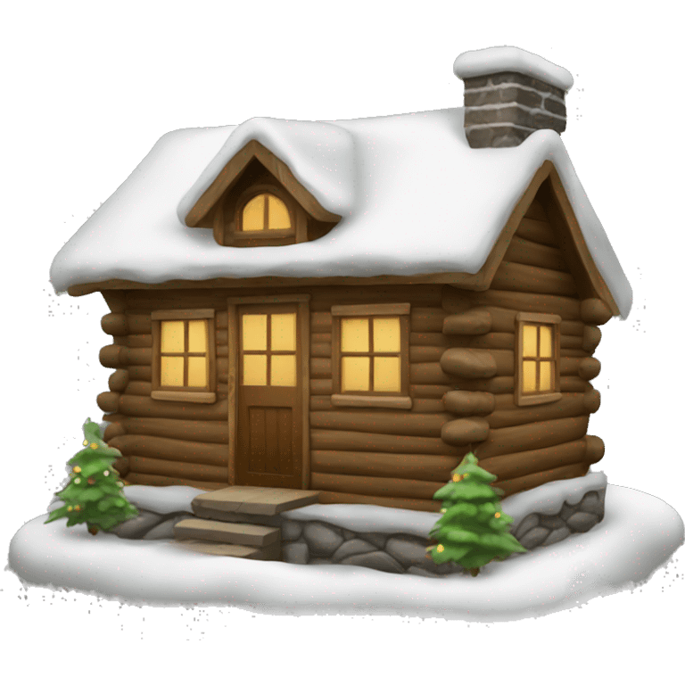 christmas cabin emoji