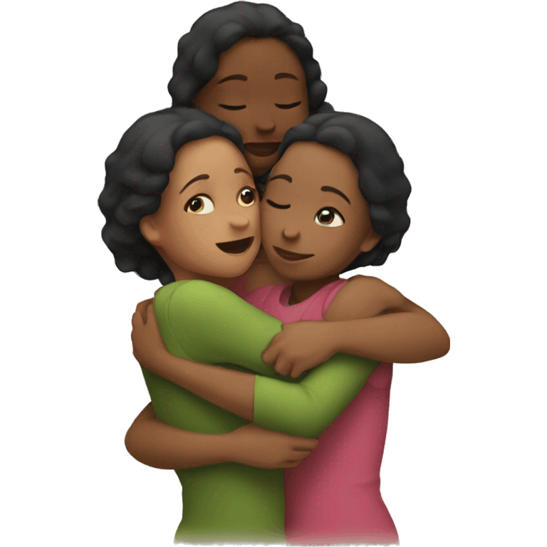 Sisters hugging emoji