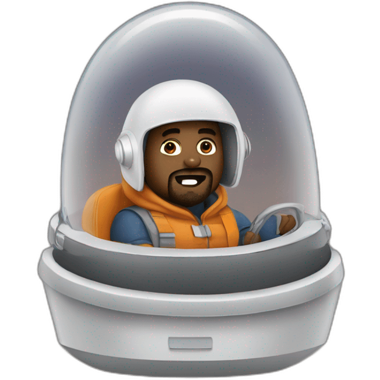 kanyewest riding a spaceship emoji