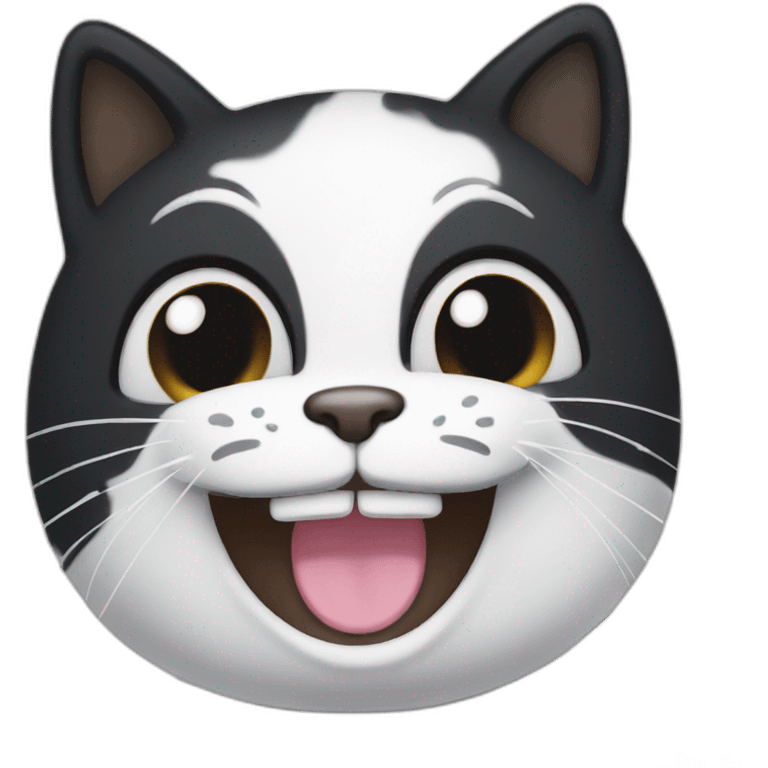 Oreo cat smiling emoji