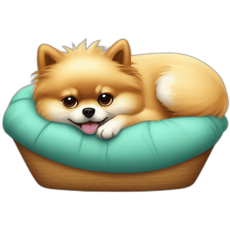 Dog-pomeranian-lazy-day emoji