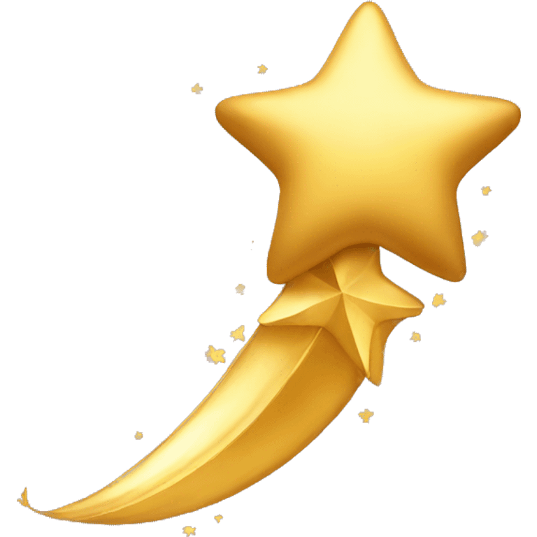 Golden shooting star emoji