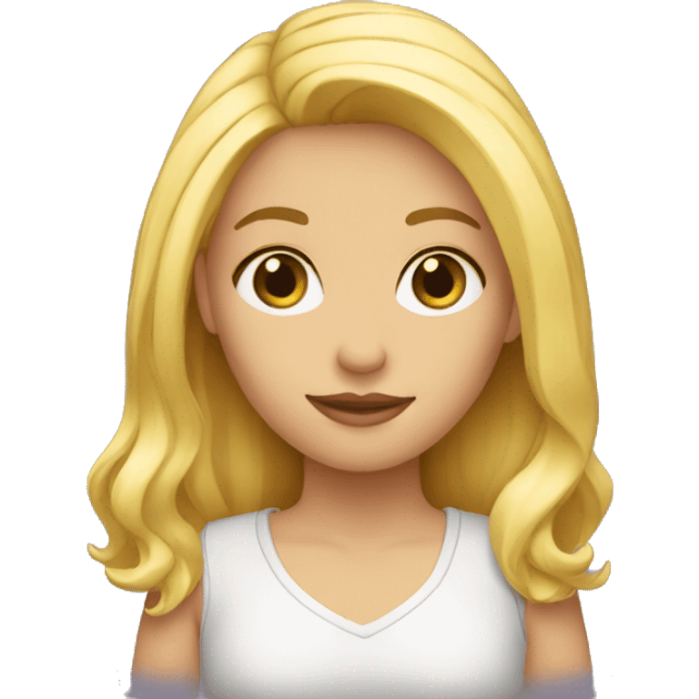 Une fille blonde emoji