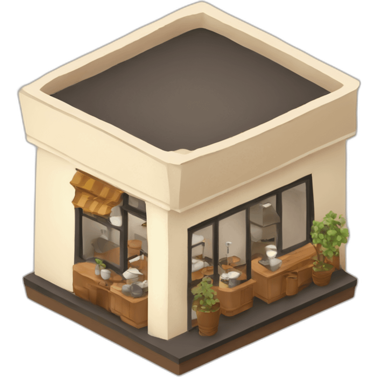 Coffee house isometric emoji