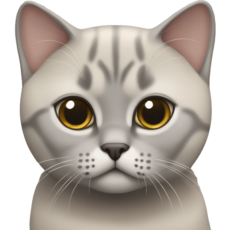 Cute beige and Grey british shorthair cat  emoji