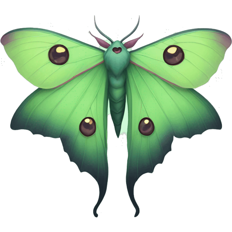 Gothic Luna moth emoji