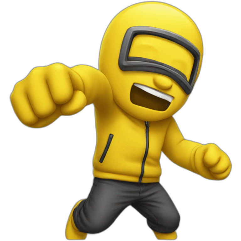 Perso jaune qui dab emoji