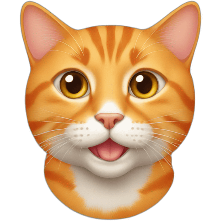 Orange tabby cat with orange around mouth emoji