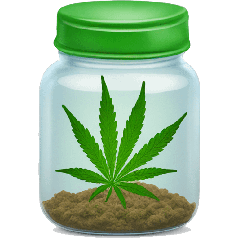 Marijuana in a jar emoji