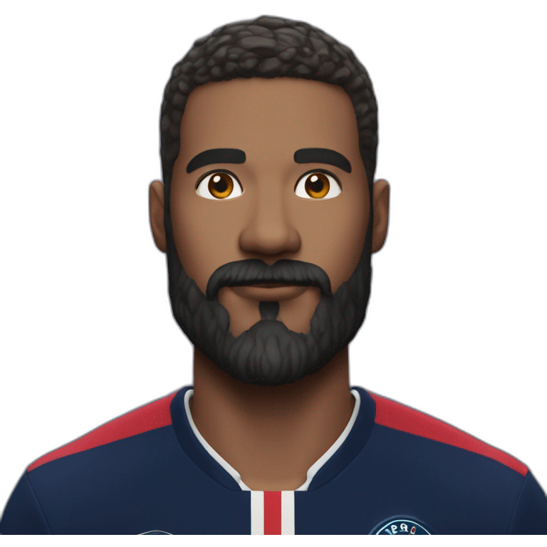 Beard guy with 1996 PSG jersey emoji