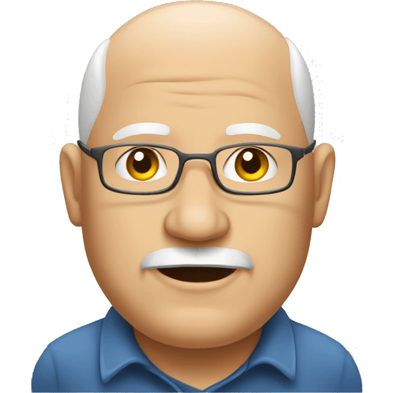 Bald Fat person old man emoji