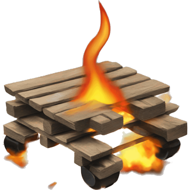 Burning pallet witn "iron" signature emoji