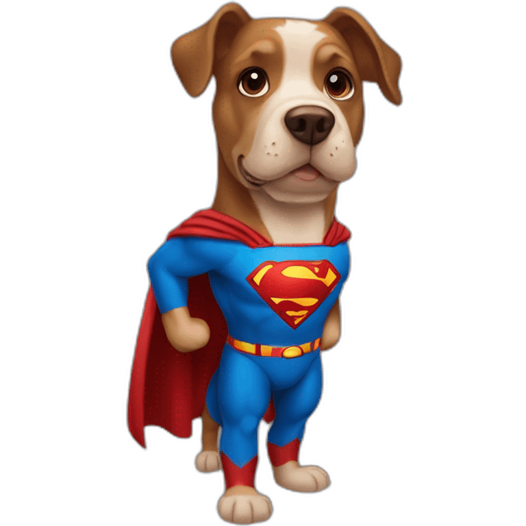 Superman qui promène son chien emoji