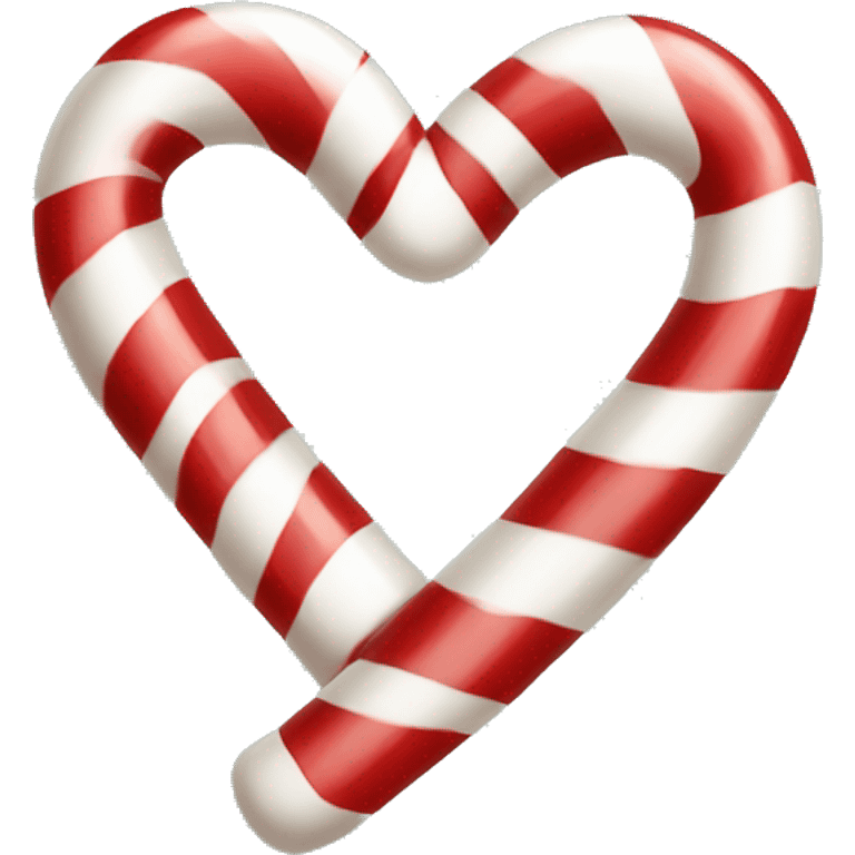 Candy cane colored heart  emoji