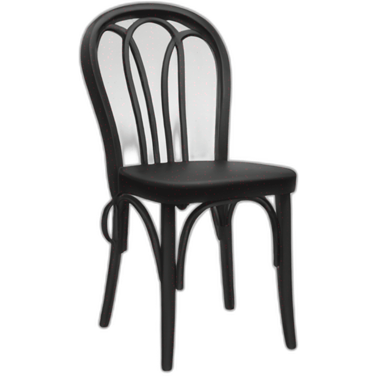 restaurant chair black and white emoji