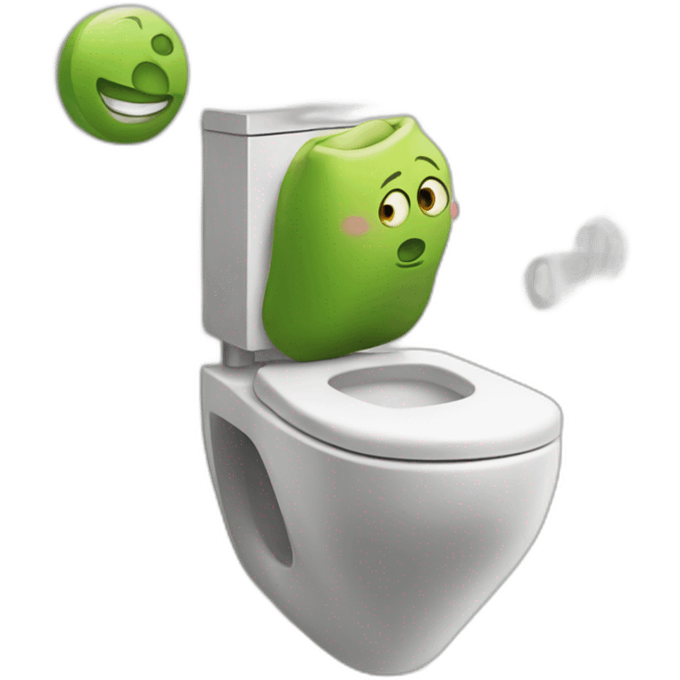 Caca dans les toilettes emoji