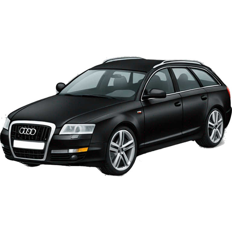 Black Audi a6 c6 car avant emoji