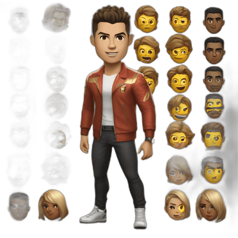 Cristiano Ronaldo como jugador de free fire emoji