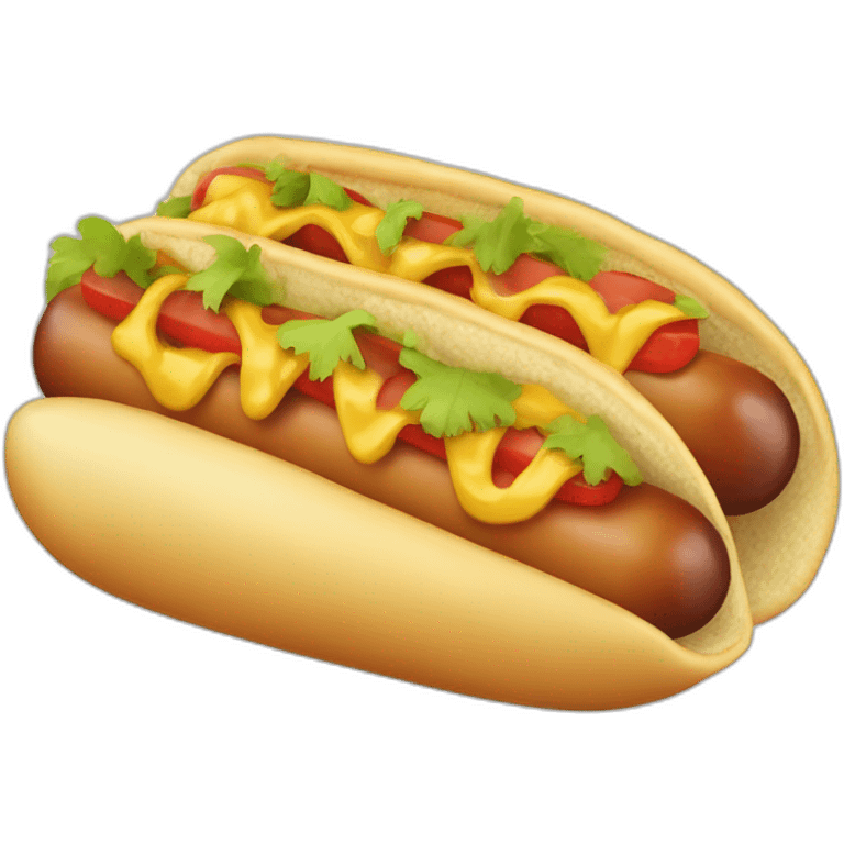 hotdog style taco emoji