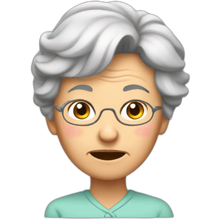 Grandma is tired emoji