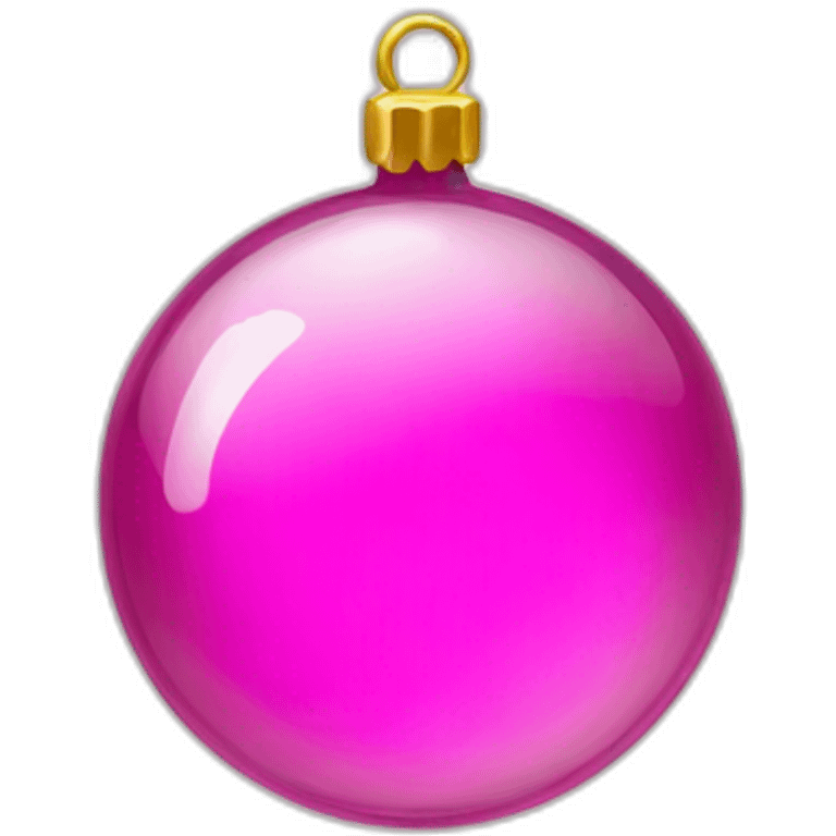 pink transparent glass x-mas tree ball emoji