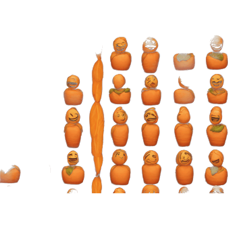 Persona meditando fundo laranja emoji