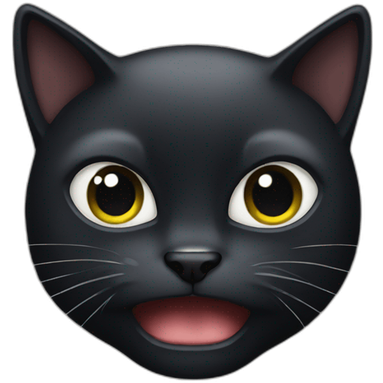 small angry black cat emoji