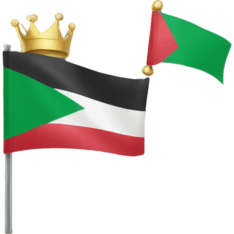 palestine flag with a crown emoji