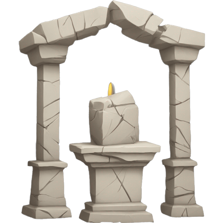 A broken Altar made of stone  emoji