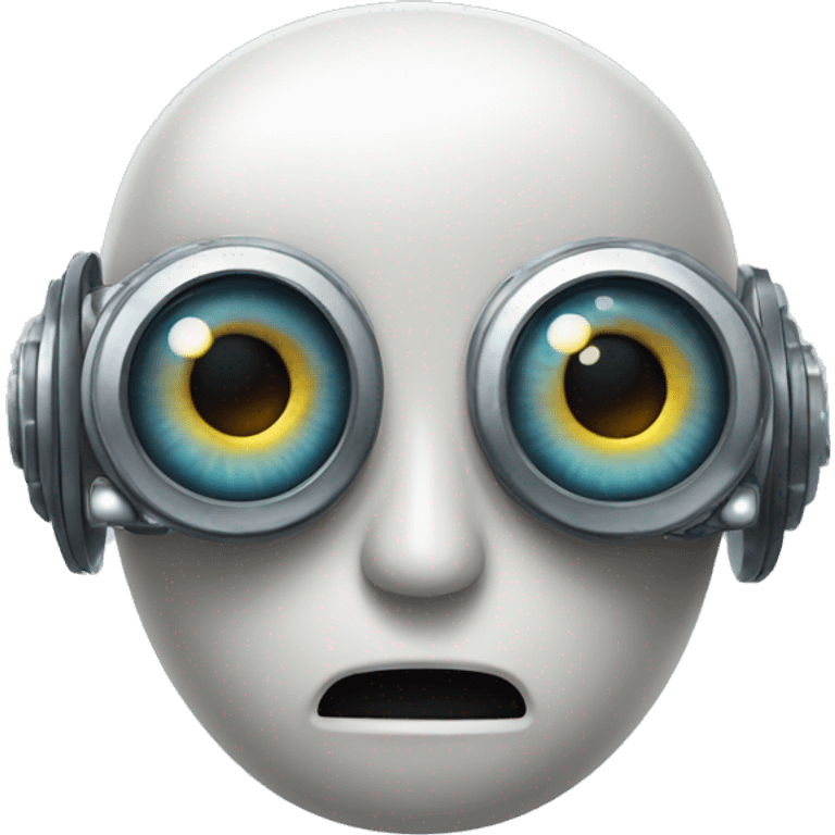 Robot ojos cansados emoji