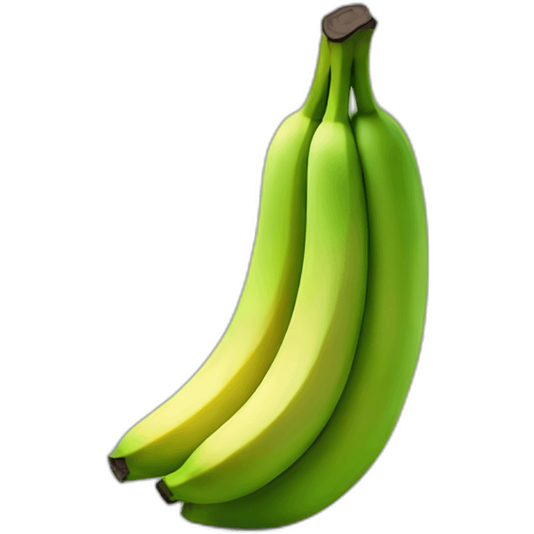 Green banana unpeeled emoji