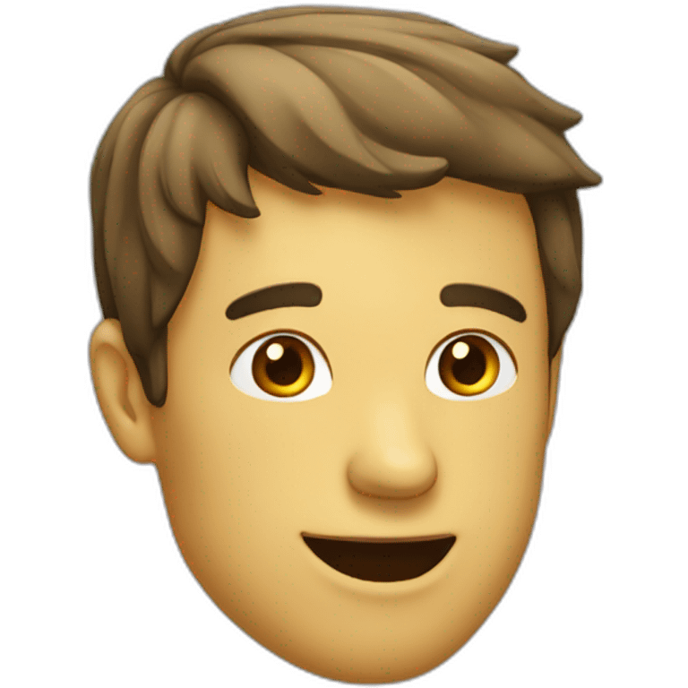 Homme avec une langue emoji