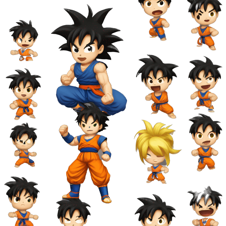 Girl fighting Goku emoji