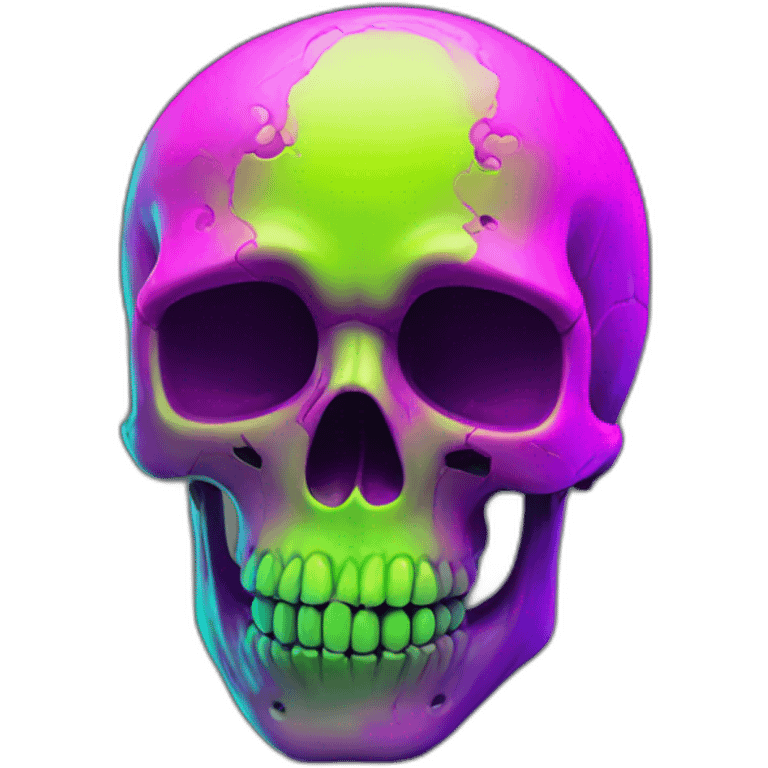 fluo skull emoji