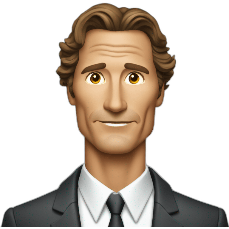 matthew mcconaughey cartoon wearing suit emoji