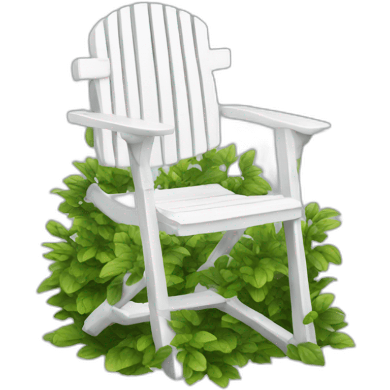 white plastic garden chair emoji