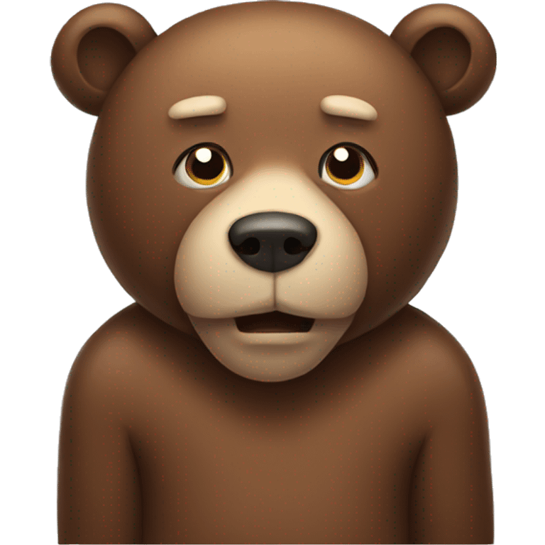 Tired bear emoji