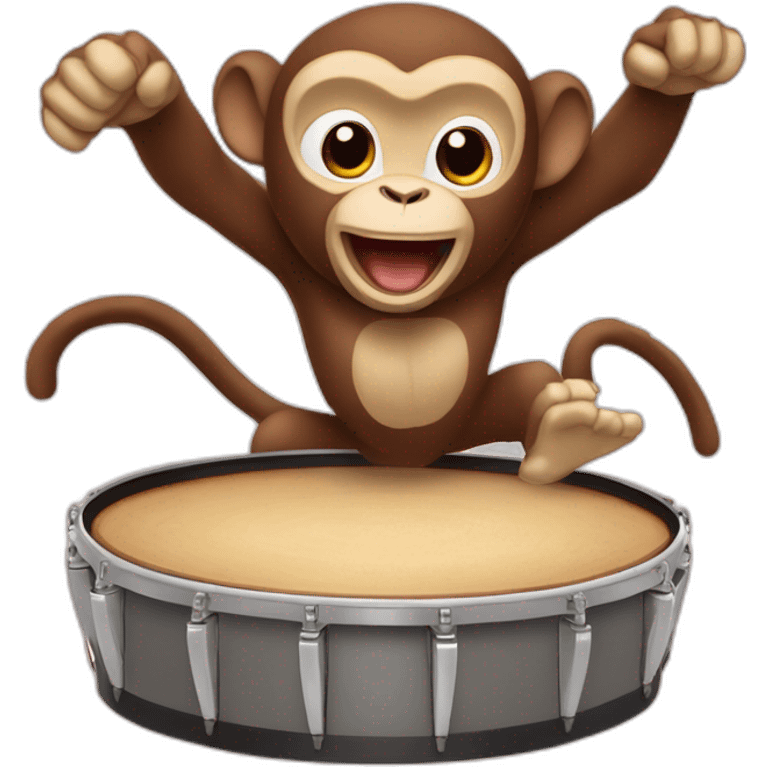 Jumping monkey that makes timpani collide emoji