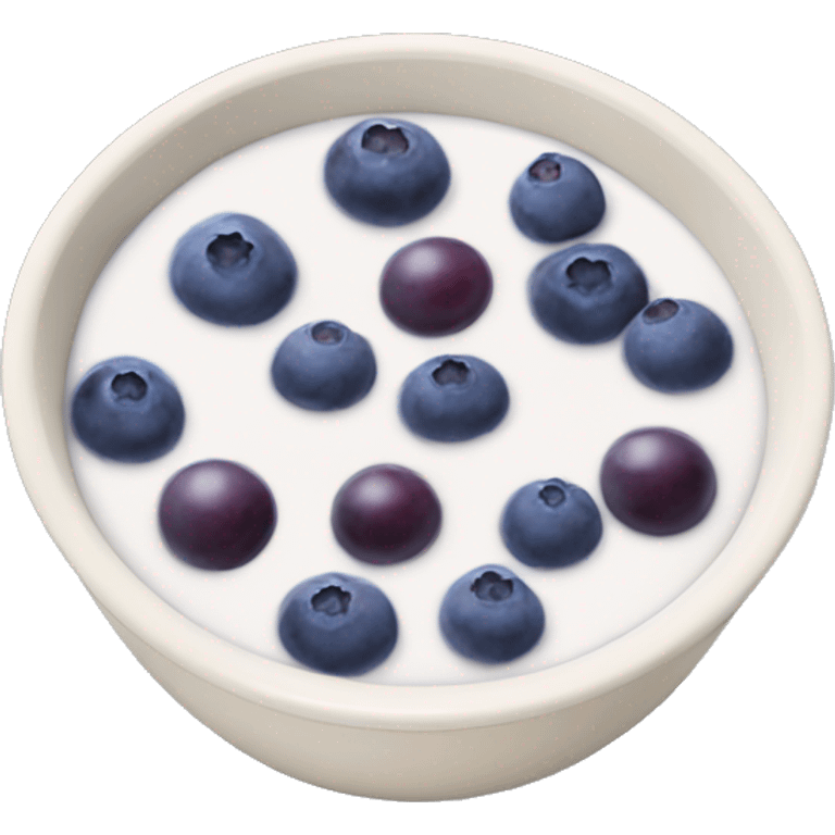 yoghurt bowl with grapes and blueberries emoji