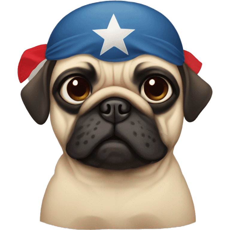 Captain America pug emoji