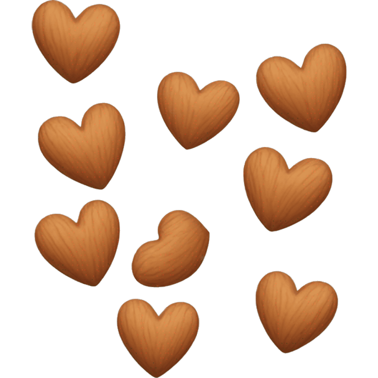 Almond colour heart emoji