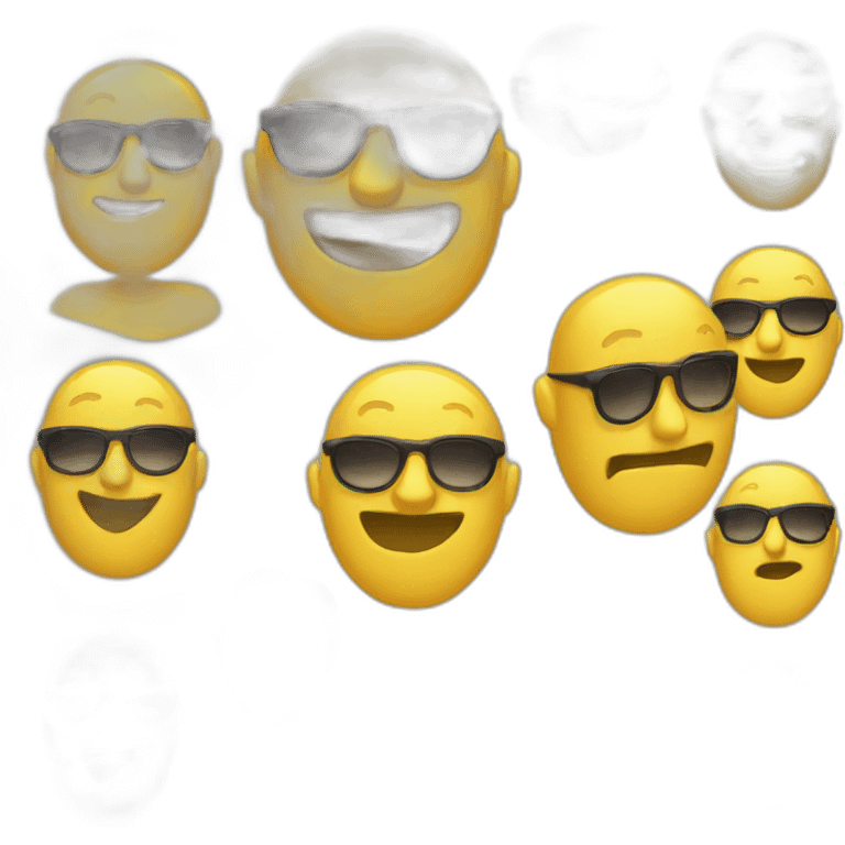 yellow emoji in sunglasses emoji