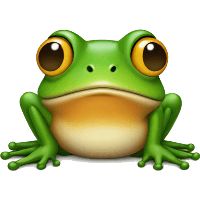 frog with mandarin  emoji