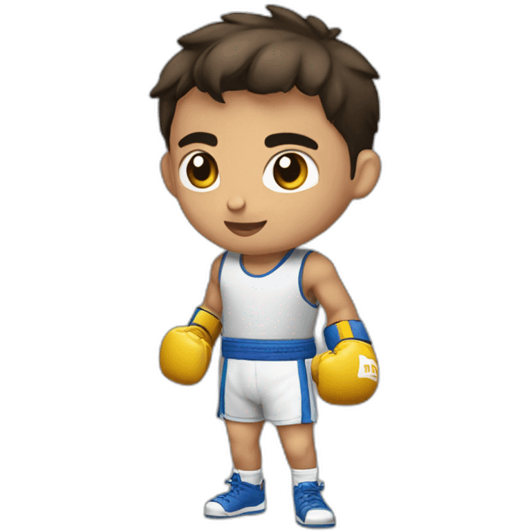 niño rubio boxeando emoji