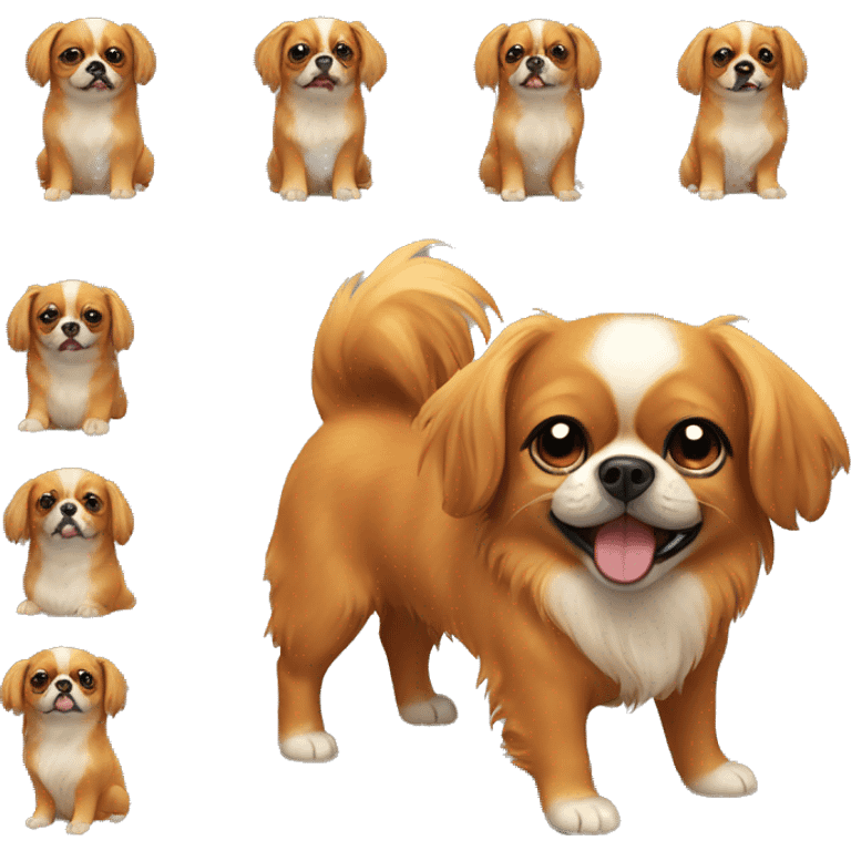 Orange tibetan spaniel emoji