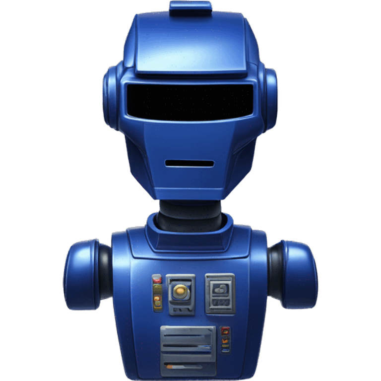 Majestic Indigo variant DaftPunk-style robot talk box emoji