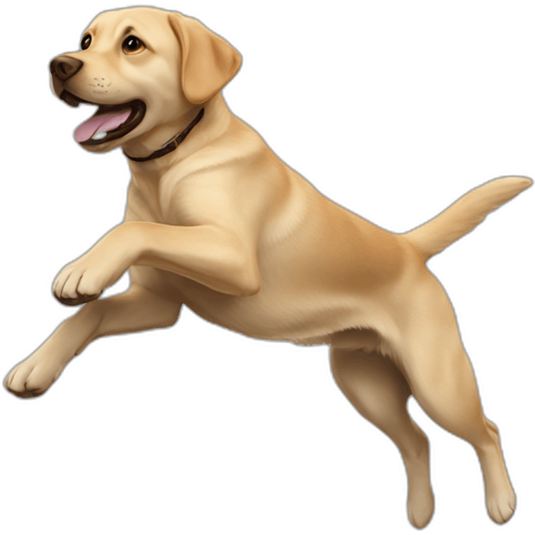 Labrador retriever jumping emoji